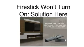 Firestick Won’t Turn On_ Solution Here