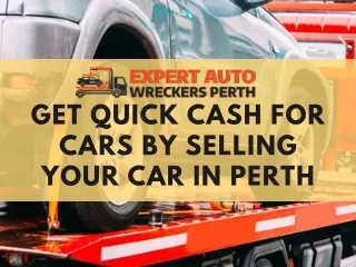 Get Quick Cash For Cars by selling your car in perth