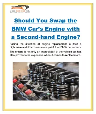 Is it a Viable Option to Swap the BMW Car
