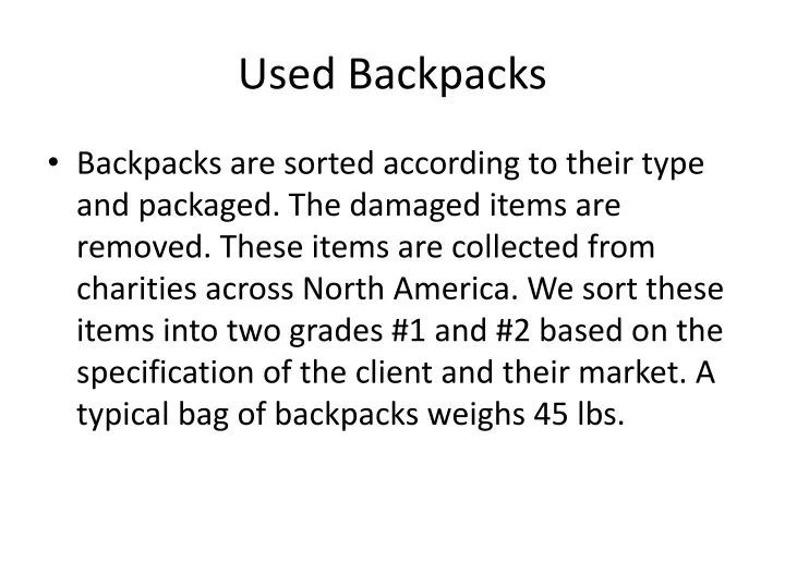used backpacks