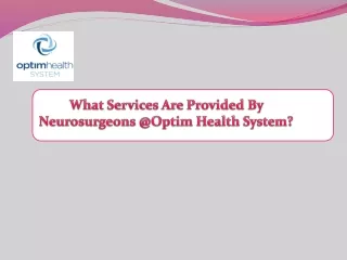 what services are provided by neurosurgeons