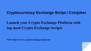 cryptocurrency exchange script coinjoker