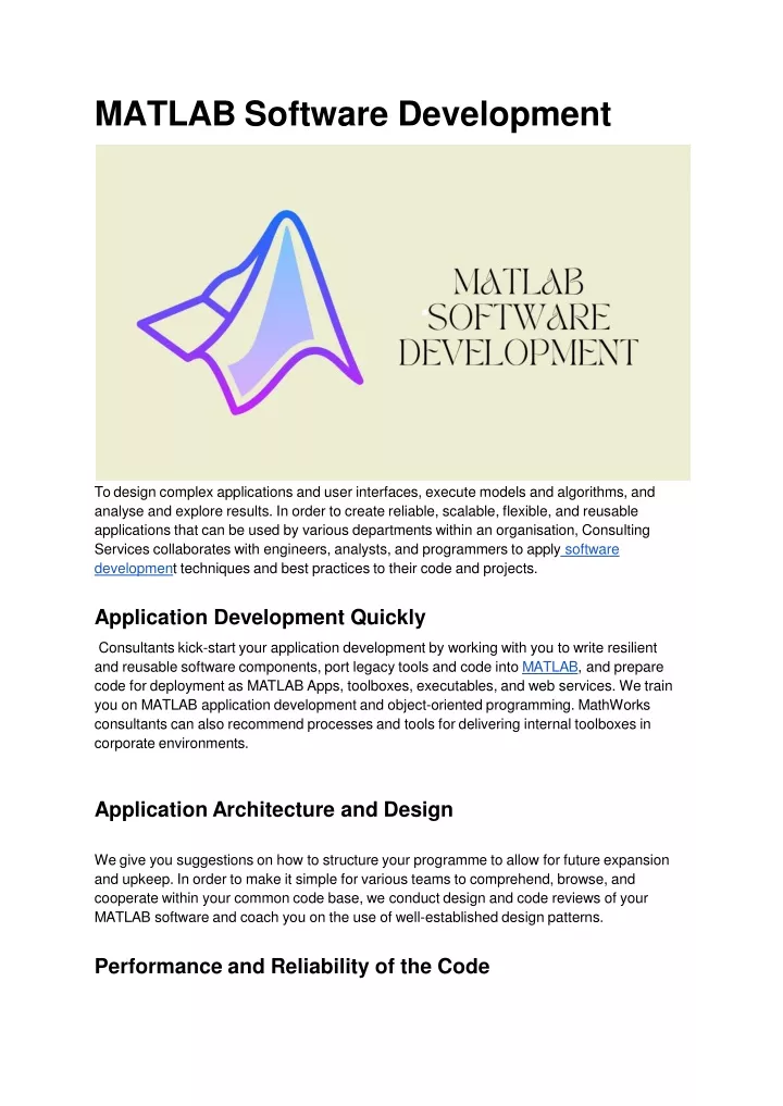 matlab software development