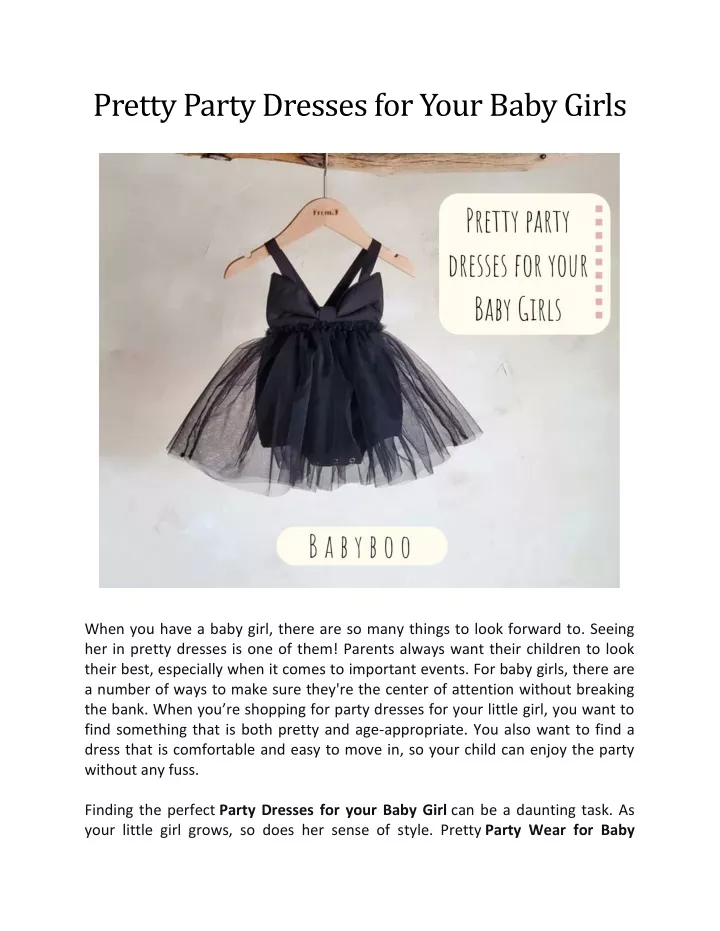 pretty party dresses for your baby girls