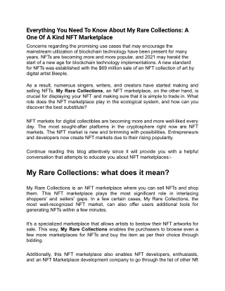 everything you need to know about my rare