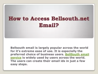 how to access bellsouth net email