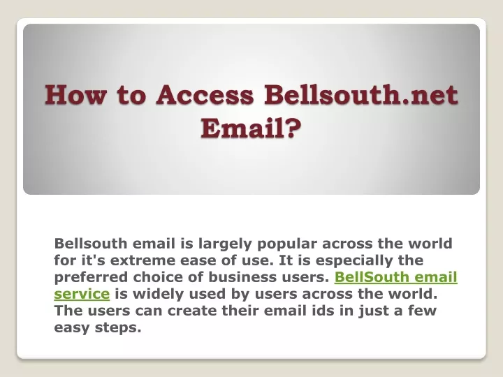 how to access bellsouth net email