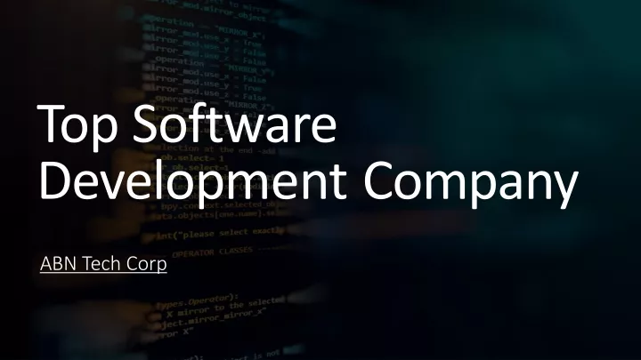 top software development company