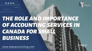 The Role And Importance Of Accounting Services In Canada For Small Business