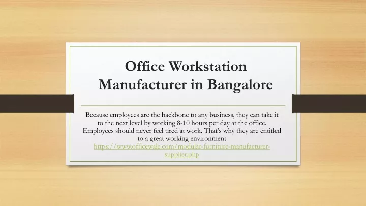 office workstation manufacturer in bangalore