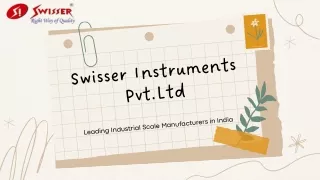 Swisser Instruments Pvt.Ltd - Weighing Scale - Table Top Weighing Scale