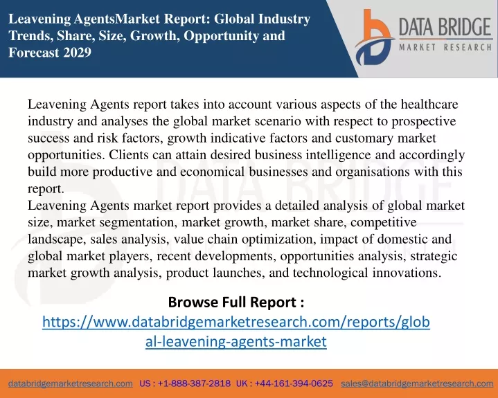 leavening agentsmarket report global industry