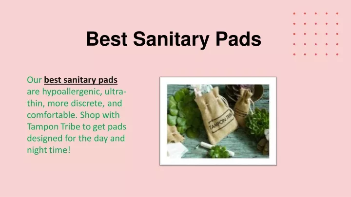 best sanitary pads