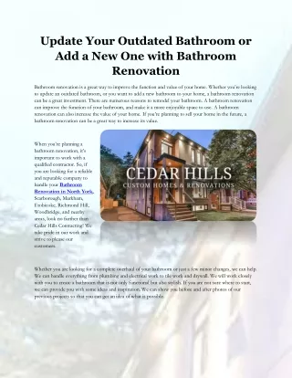 Cedar Hills Contracting