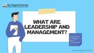 what are leadership and management