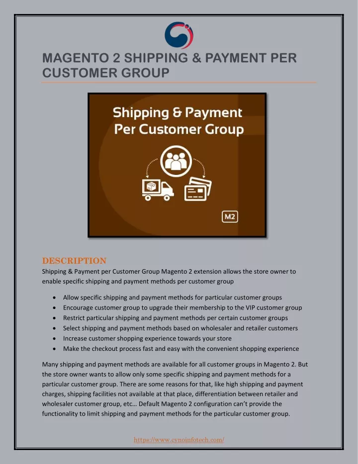 magento 2 shipping payment per customer group