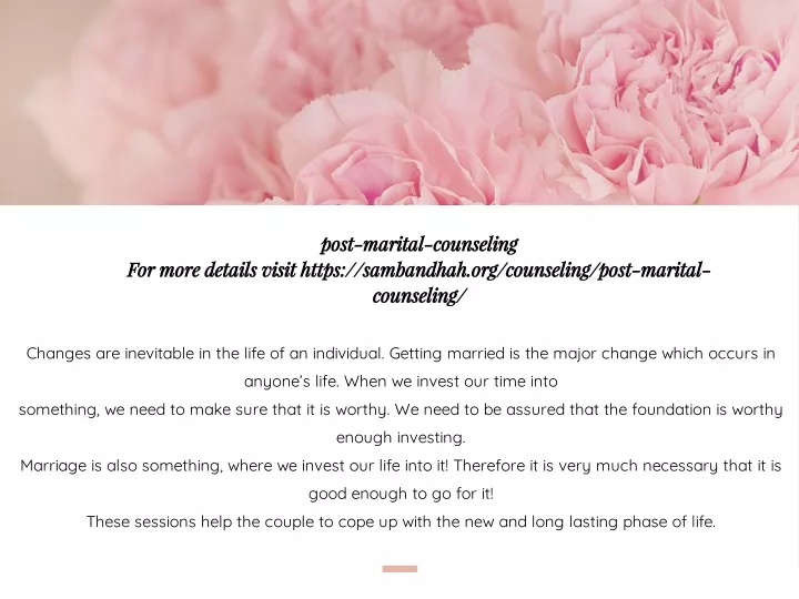 post marital counseling