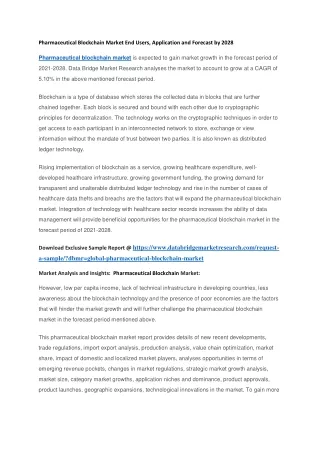 pharmaceutical blockchain market end users