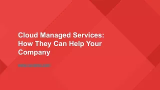 cloud managed services how they can help your