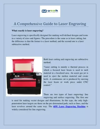 A Comprehensive Guide to Laser Engraving