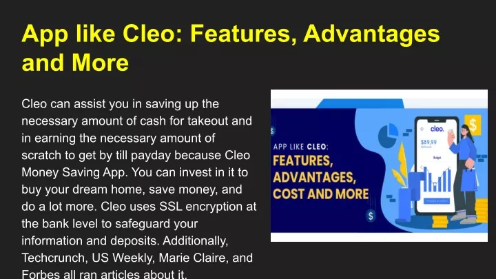 app like cleo features advantages and more