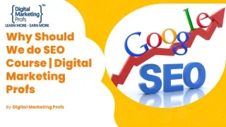 Why Should We do SEO Course | Digital Marketing Profs