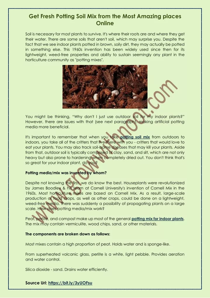 get fresh potting soil mix from the most amazing