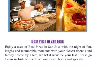 best pizza in San Jose