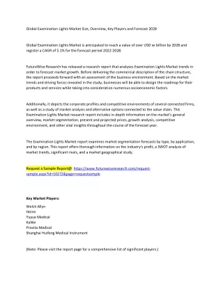 global examination lights market size overview