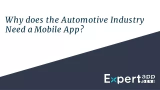 why does the automotive industry need a mobile app