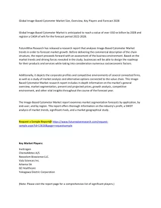 global image based cytometer market size overview