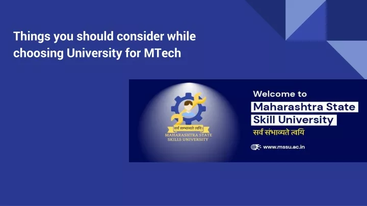 things you should consider while choosing university for mtech