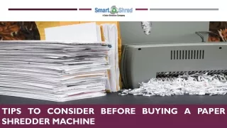 tips to consider before buying a paper shredder