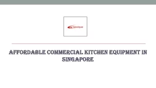 Affordable Commercial Kitchen Equipment In Singapore