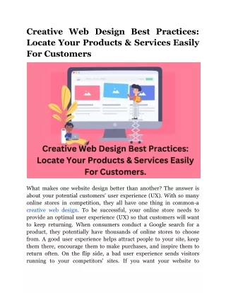 Creative Web Design Best Practices_ Locate Your Products & Services Easily For Customers