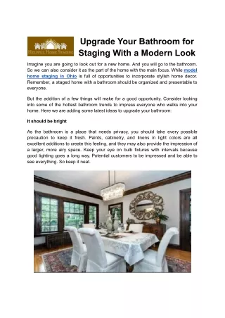 Hire Model Home Staging Service in Ohio - Helpful Home Staging