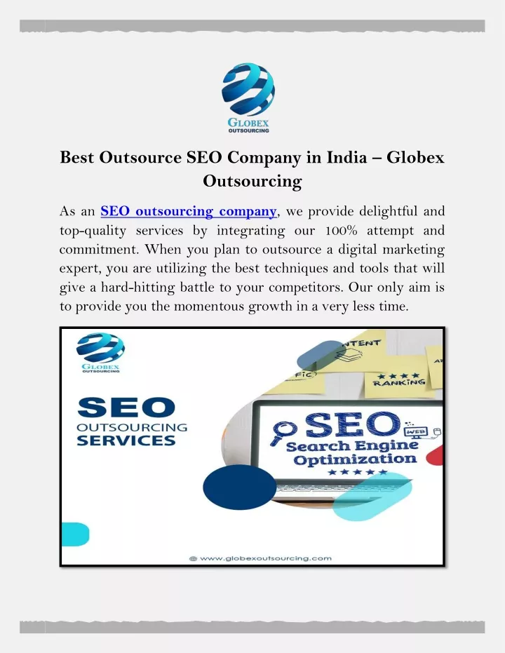 best outsource seo company in india globex