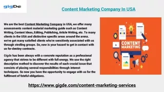 Content Marketing Company In USA