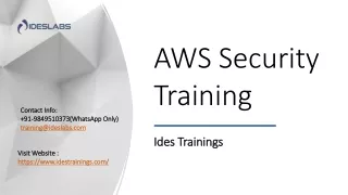 AWS Security Training - IDESTRAININGS