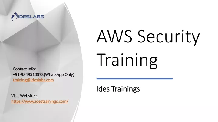 aws security training