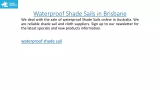 waterproof shade sails in brisbane