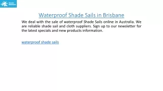 waterproof shade sails in brisbane