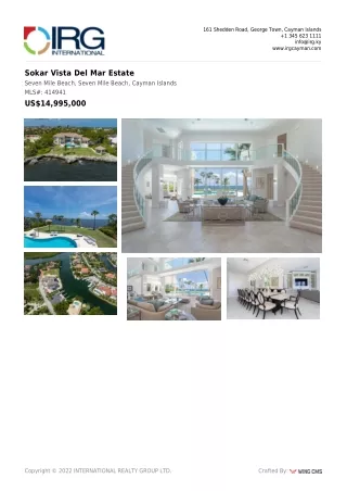Sokar Vista Del Mar Estate - IRG Cayman