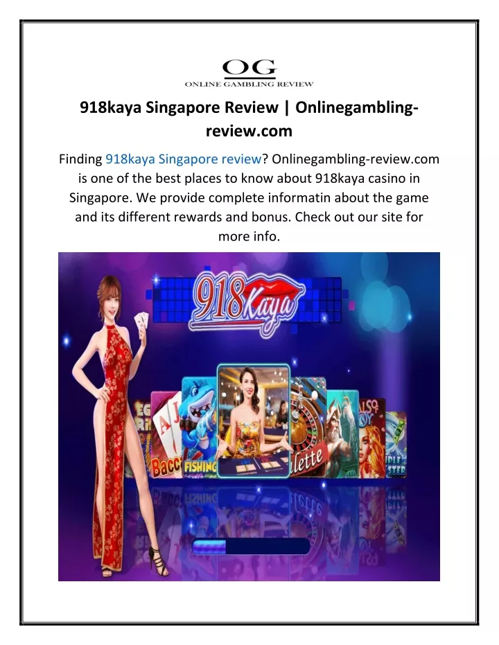 918kaya singapore review onlinegambling review com