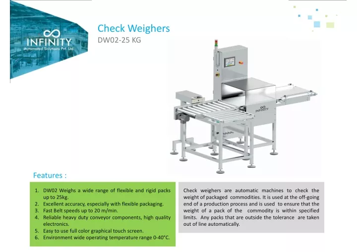 check weighers dw02 25 kg