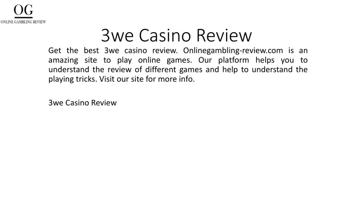 3we casino review