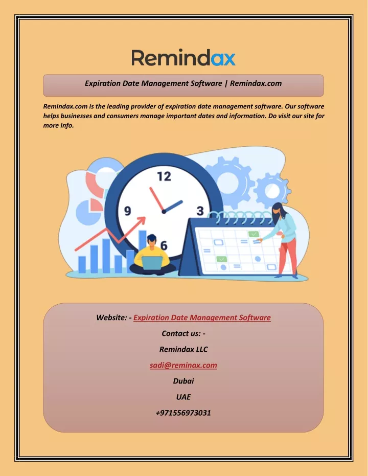 expiration date management software remindax com