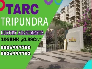 Only New Booking Tarc Tripundra 2208 Sqft 3BHK Utility Balcony Bijwasan Road Del