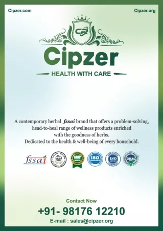 Welcome To Cipzer – India’s #1 Herbal Products Online Store