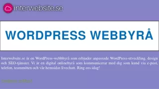 wordpress webbyr